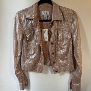 Armani Exchange jacket/shirt sparkly pink super lightweight